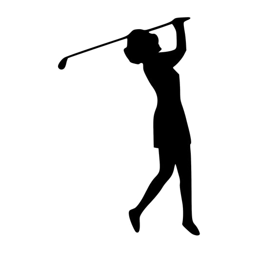 Female Golfer, Sticker Decal