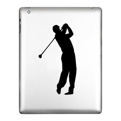 Male Golfer swinging, Sticker Decal