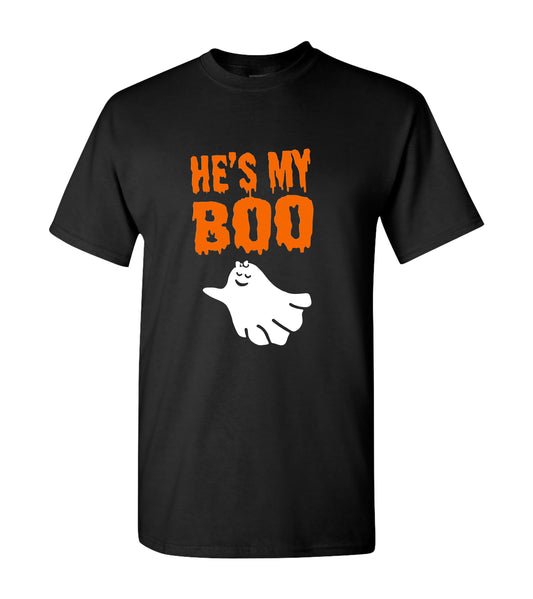 He's My Boo Ghost Halloween, T-Shirt