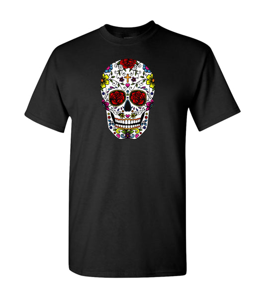 Sugar Skull With Roses, Dia de Muertos, Shirt