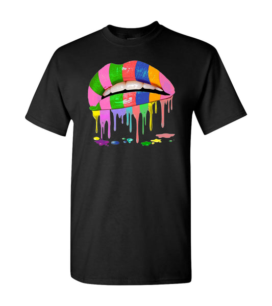 Rainbow Lips Dripping Lips, Shirts