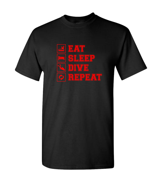Eat Sleep Dive Repeat, T Shirt