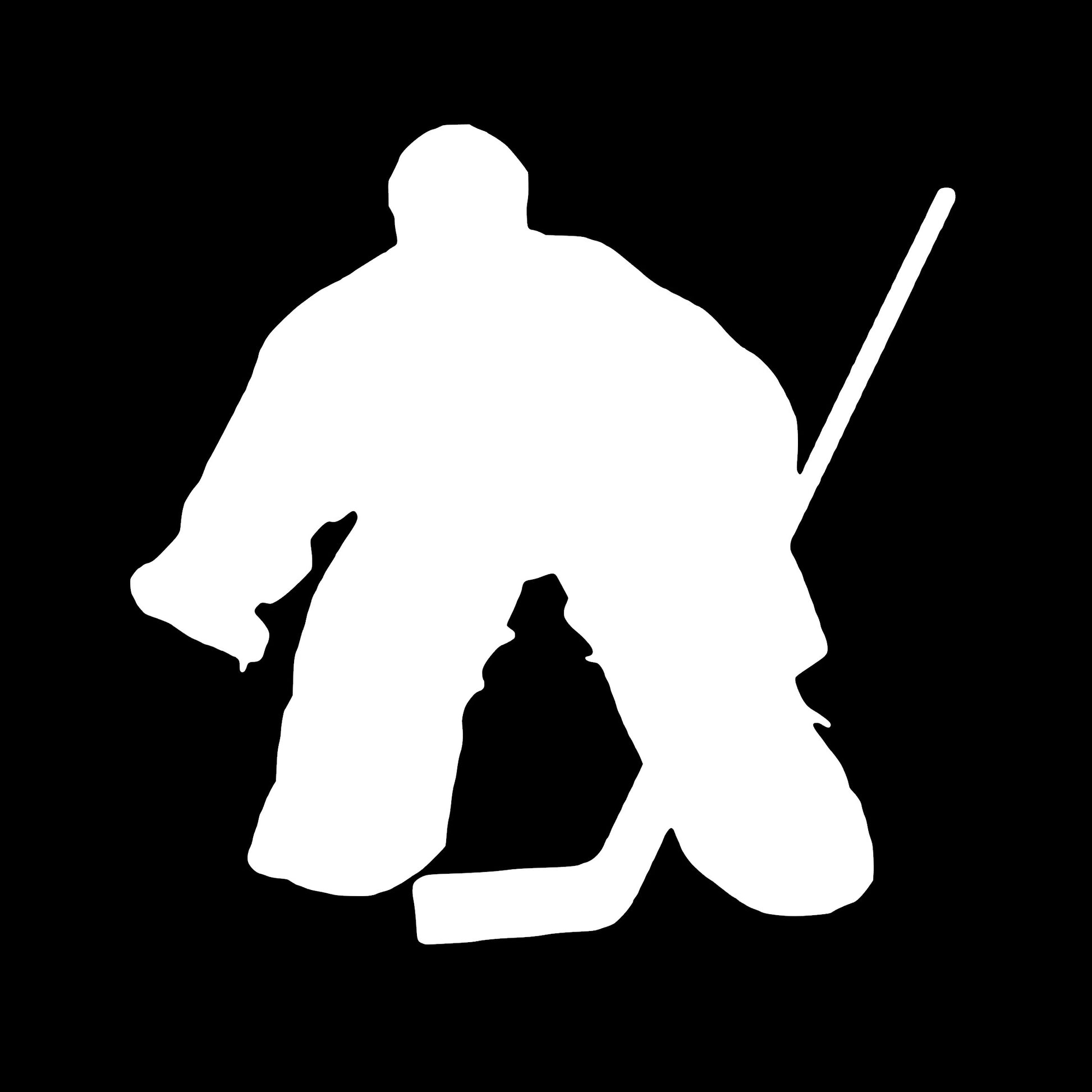 Hockey Goalie, Sticker Decal.