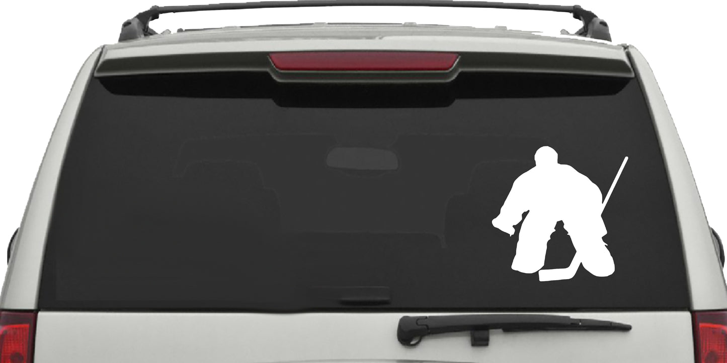Hockey Goalie, Sticker Decal.