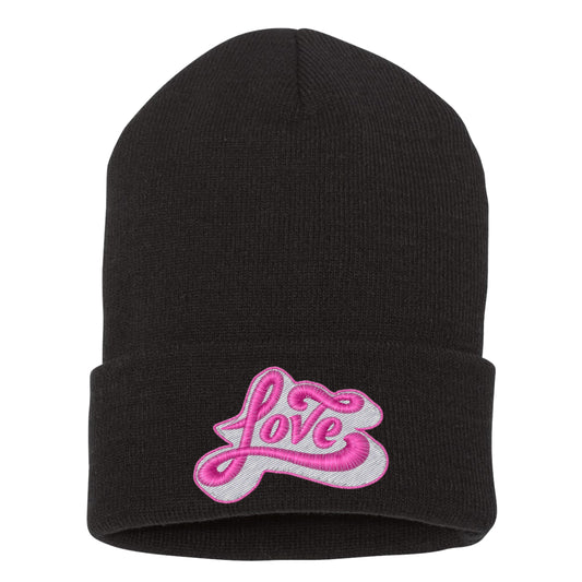 LOVE Embroidered Beanie Winter Hat