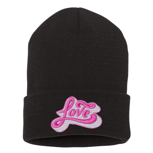 LOVE Embroidered Beanie Winter Hat