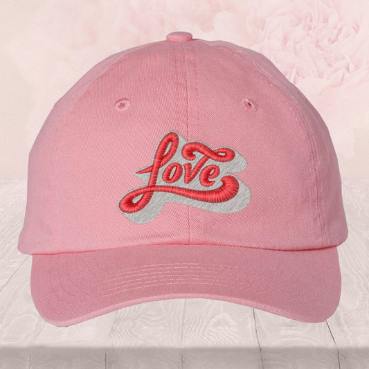 Embroidered "Love", Youth Dad Hat, Adjustable Unstructured Cap