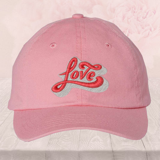 Embroidered "Love", Youth Dad Hat, Adjustable Unstructured Cap