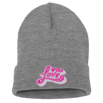 LOVE Embroidered Beanie Winter Hat