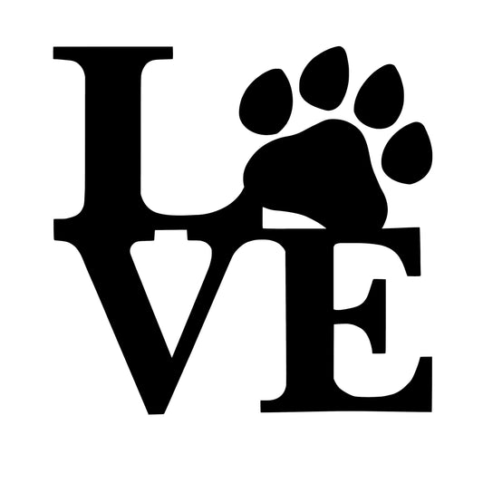 Love Paw Dog, Sticker Decal