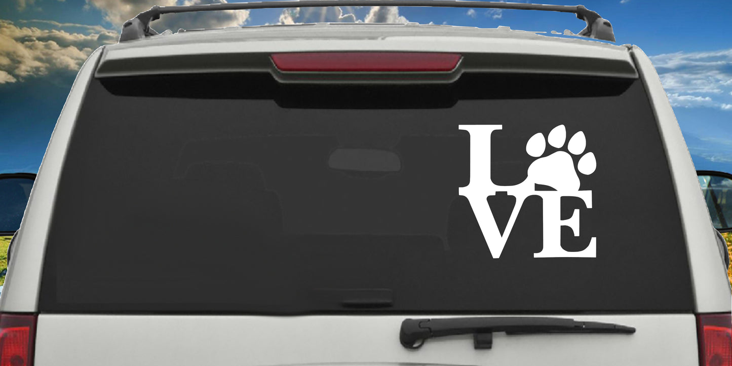 Love Paw Dog, Sticker Decal