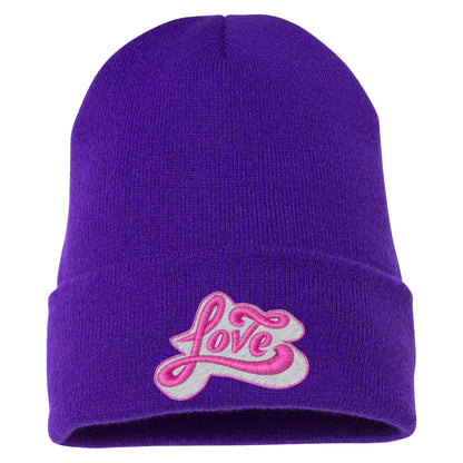 LOVE Embroidered Beanie Winter Hat