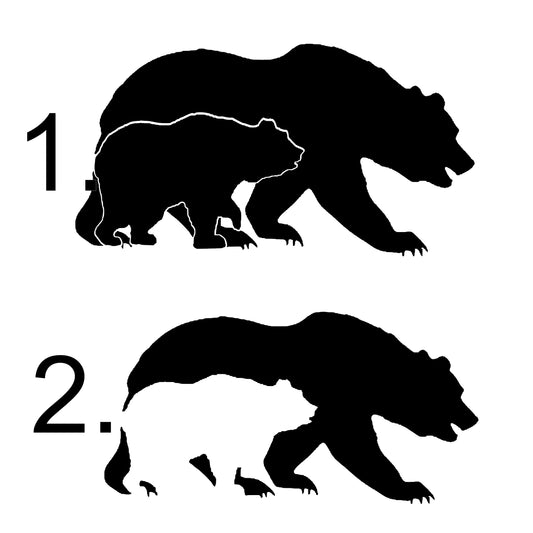 Mama Bear Cub, Decal Sticker