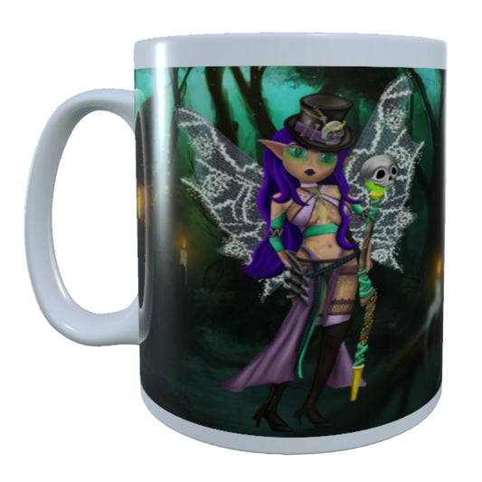 Magical Witch Fairy in the forest, 15 oz Mug