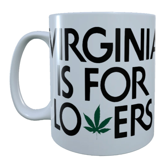 Virginia Is For Lovers, Weed Leaf, 15 oz Mug