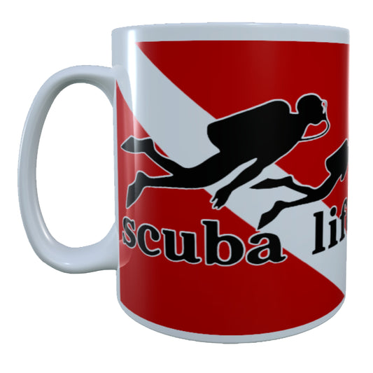 Scuba Life Diver Down, 15 oz  Mug.