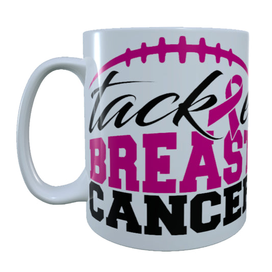 Tackle Breast Cancer, 15 oz Mug