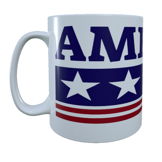 America Stars and Stripes, 15 oz Mug.