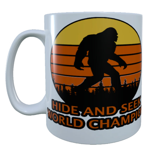 BigFoot Hide and Seek World Champion, 15 oz Mug
