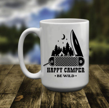 Happy Camper, Be Wild, 15 oz Mug