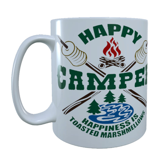 Happy Camper, Toasted Marshmallows, 15 oz Mug