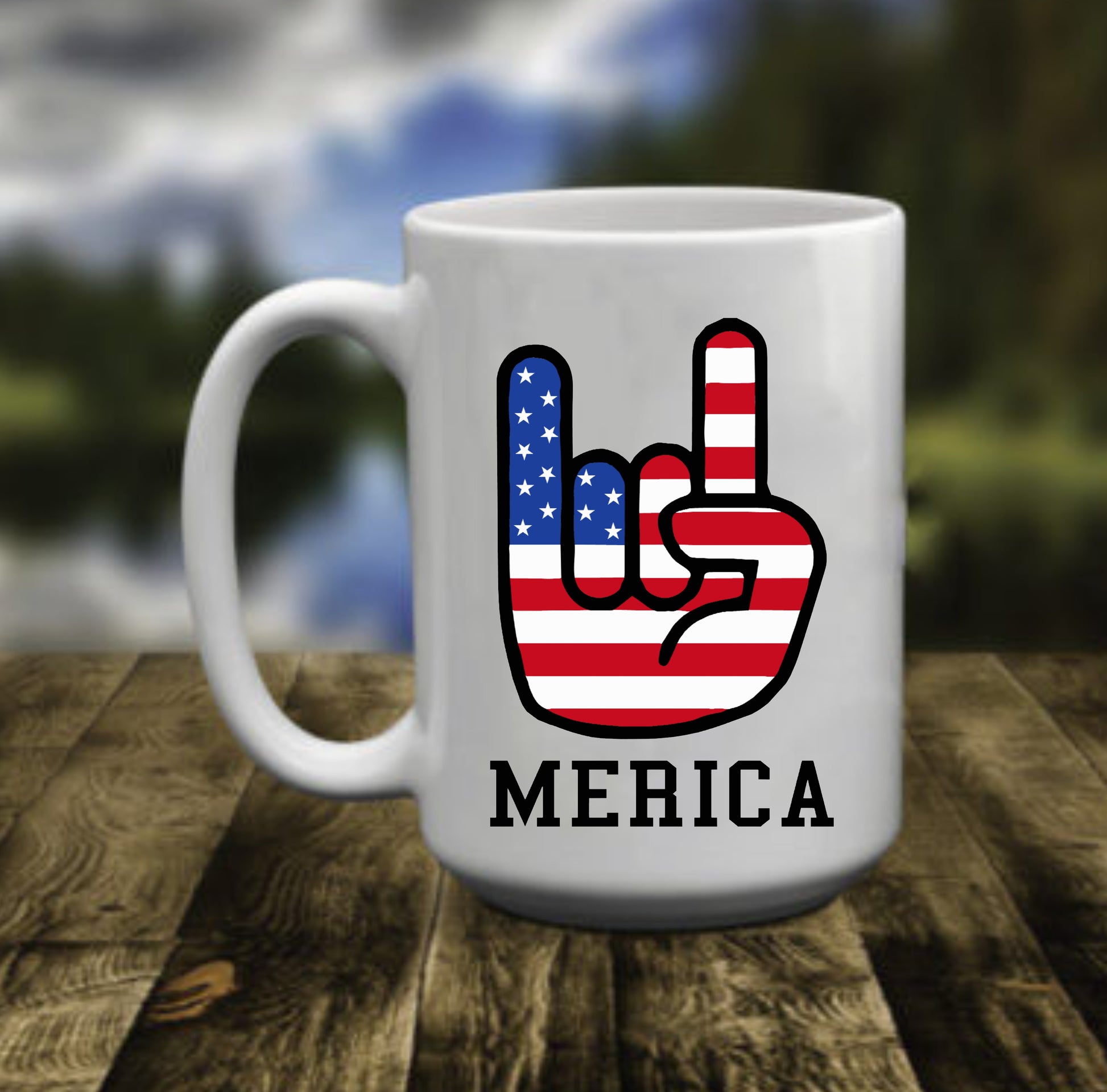 American Rock On, 15 oz Mug.
