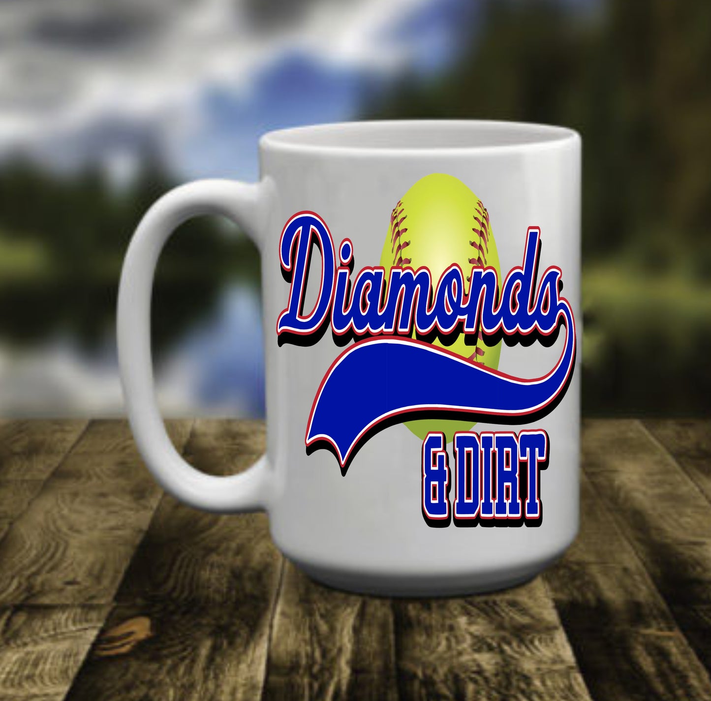 Baseball Softball Diamonds And Dirt | 15 oz Mug