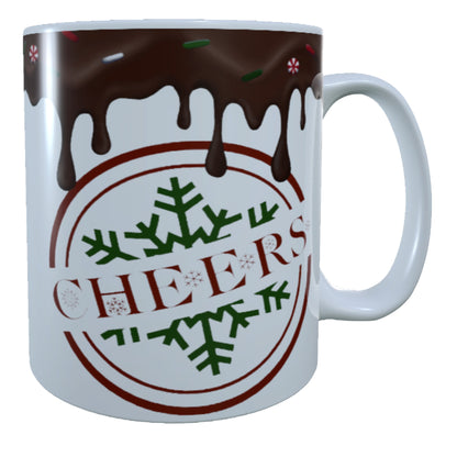 Hot Chocolate, North Pole,  Reindeer, Santa Clause, 15 oz Mug