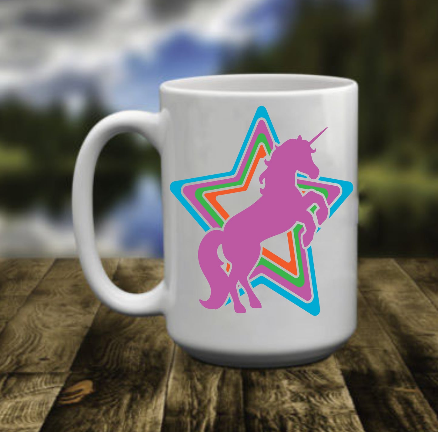 Twinkle Star Unicorn, 15 oz Mug