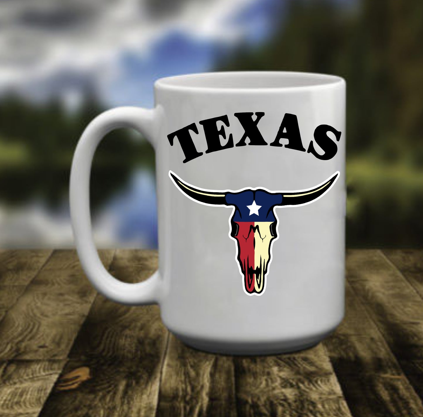 Texas State Longhorn, Bull Skull, 15 oz  Mug