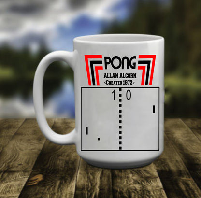 Classic Pong Retro Video Game, 15 oz Mug