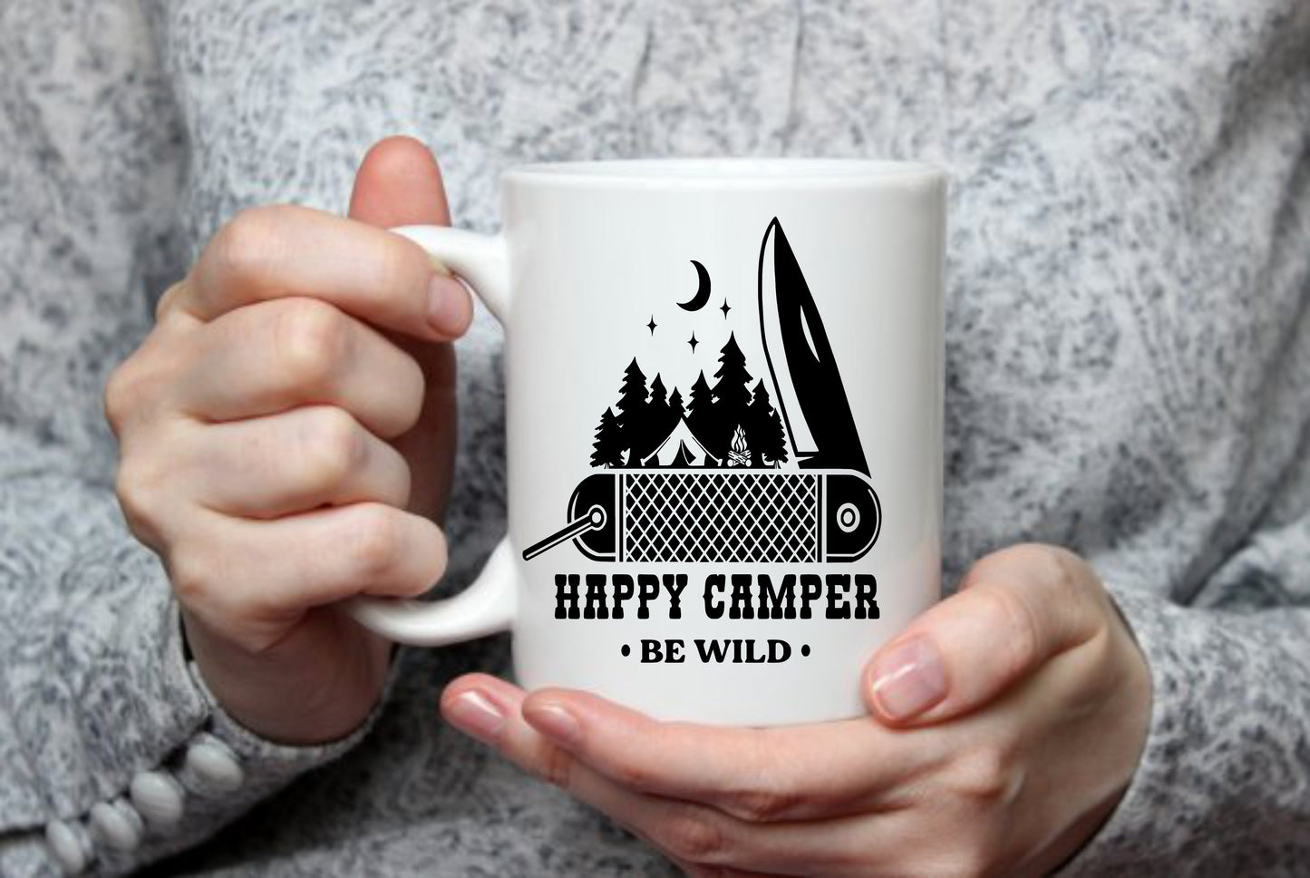Happy Camper, Be Wild, 15 oz Mug