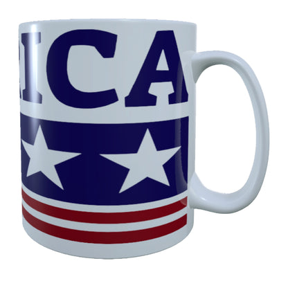 America Stars and Stripes, 15 oz Mug.