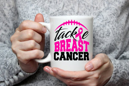 Tackle Breast Cancer, 15 oz Mug
