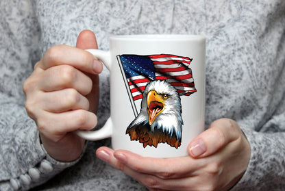 American Flag Eagle, 15 oz Mug
