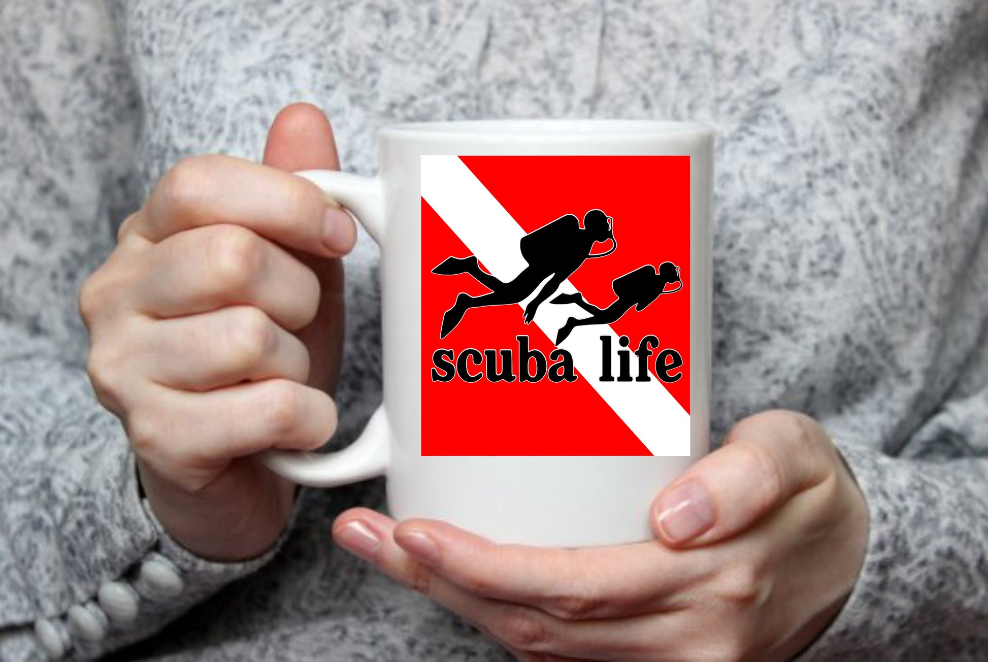 Scuba Life Diver Down, 15 oz  Mug.
