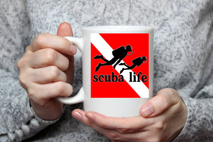 Scuba Life Diver Down, 15 oz  Mug.