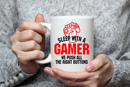 Sleep With A Gamer, 15 oz Mug