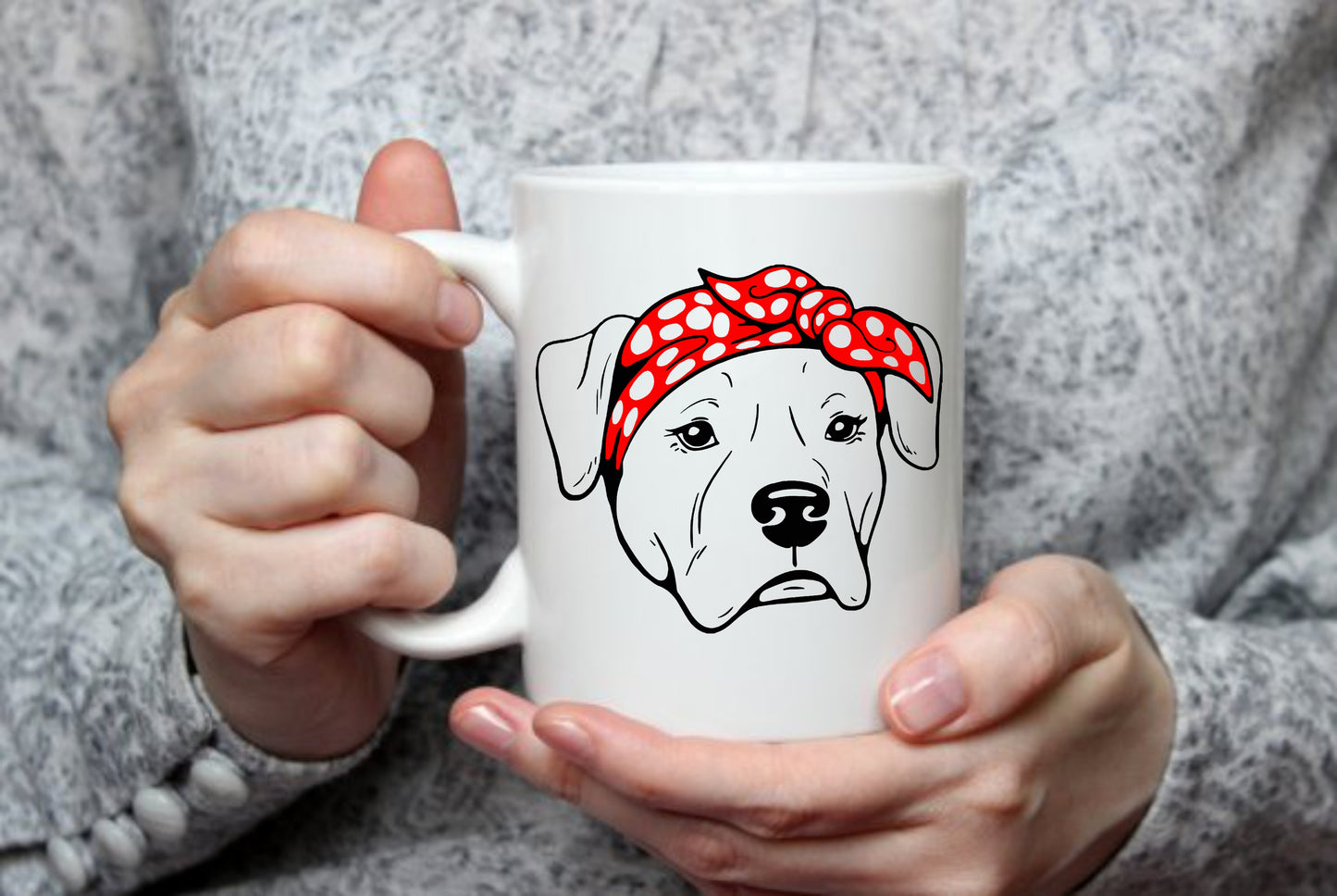 Paw Heart Head Bandana, 15 oz  Mug