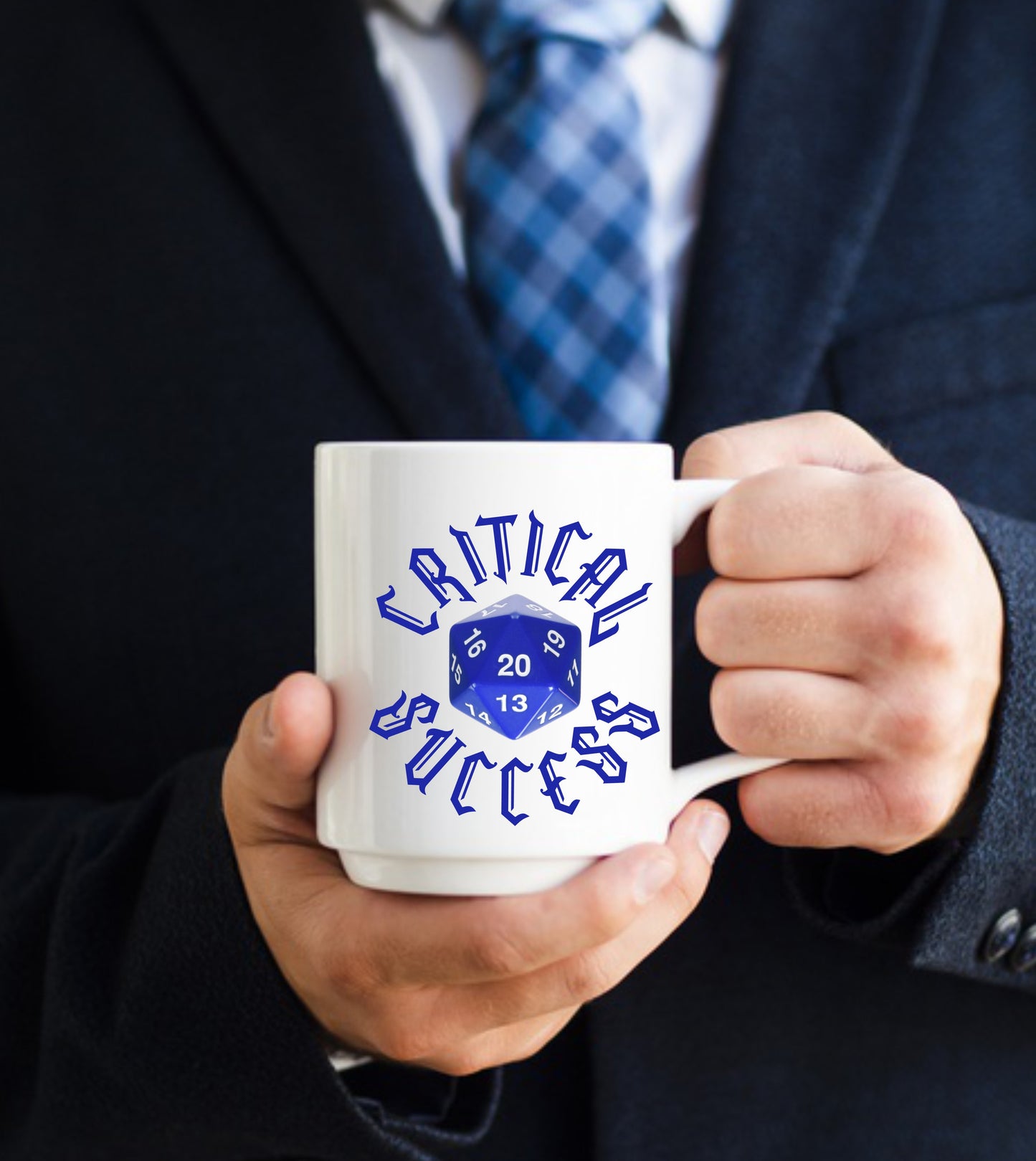 Gamer Critical Success, 20 Sided Dic, 15 oz Mug