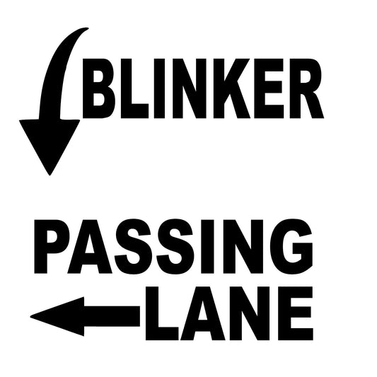 Passing Lane Blinkers Sticker Decal