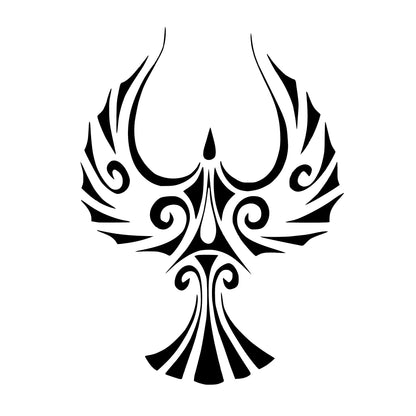 Tribal Phoenix, Bird, Decal Sticker