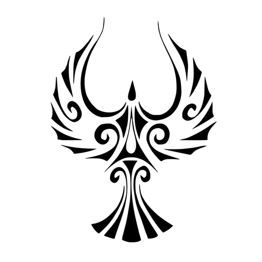 Tribal Phoenix, Bird, Decal Sticker