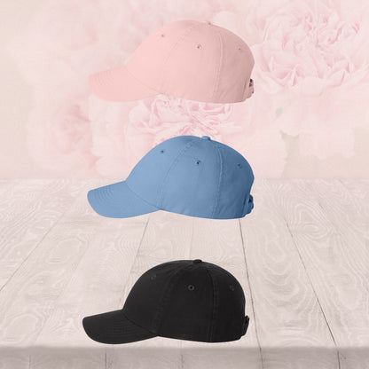 Youth Unicorn Cat Jumping over a rainbow, Dad Hat Embroidered