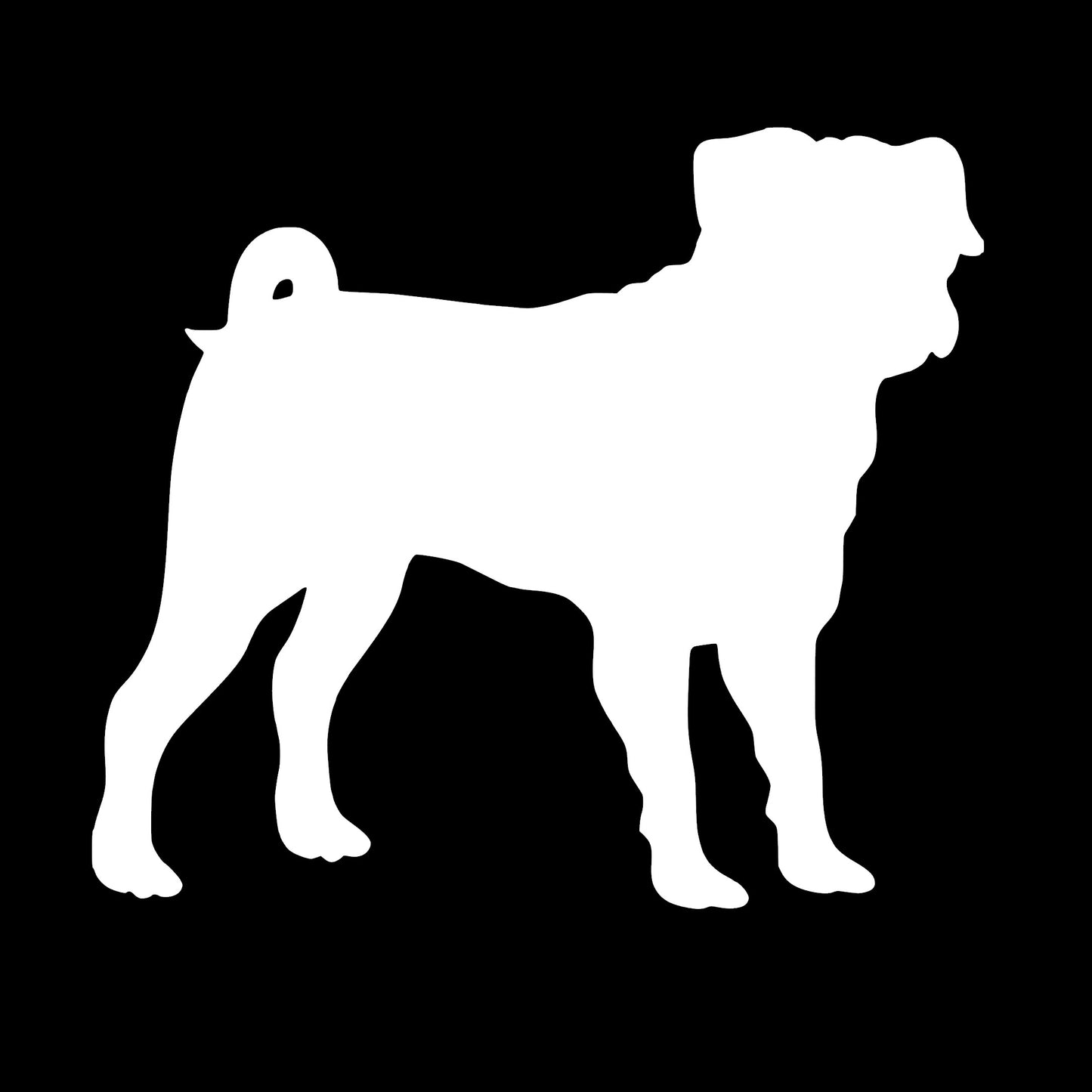 Pug Dog , Decal Sticker