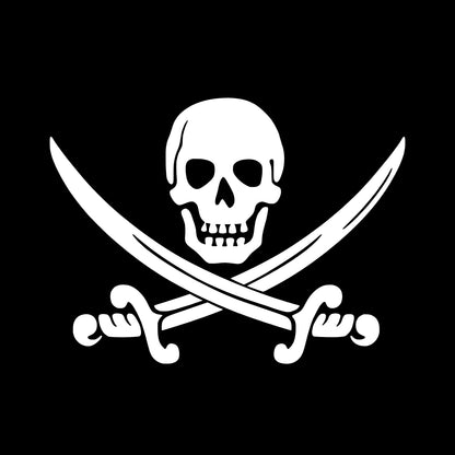 Skull Crossbones, Pirate, Sticker Decal