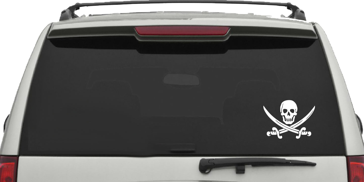 Skull Crossbones, Pirate, Sticker Decal