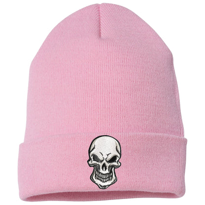 Embroidered Skull Beanie, Hat, Cuffed Beanie