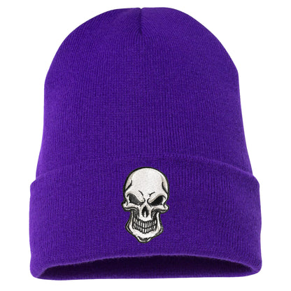 Embroidered Skull Beanie, Hat, Cuffed Beanie