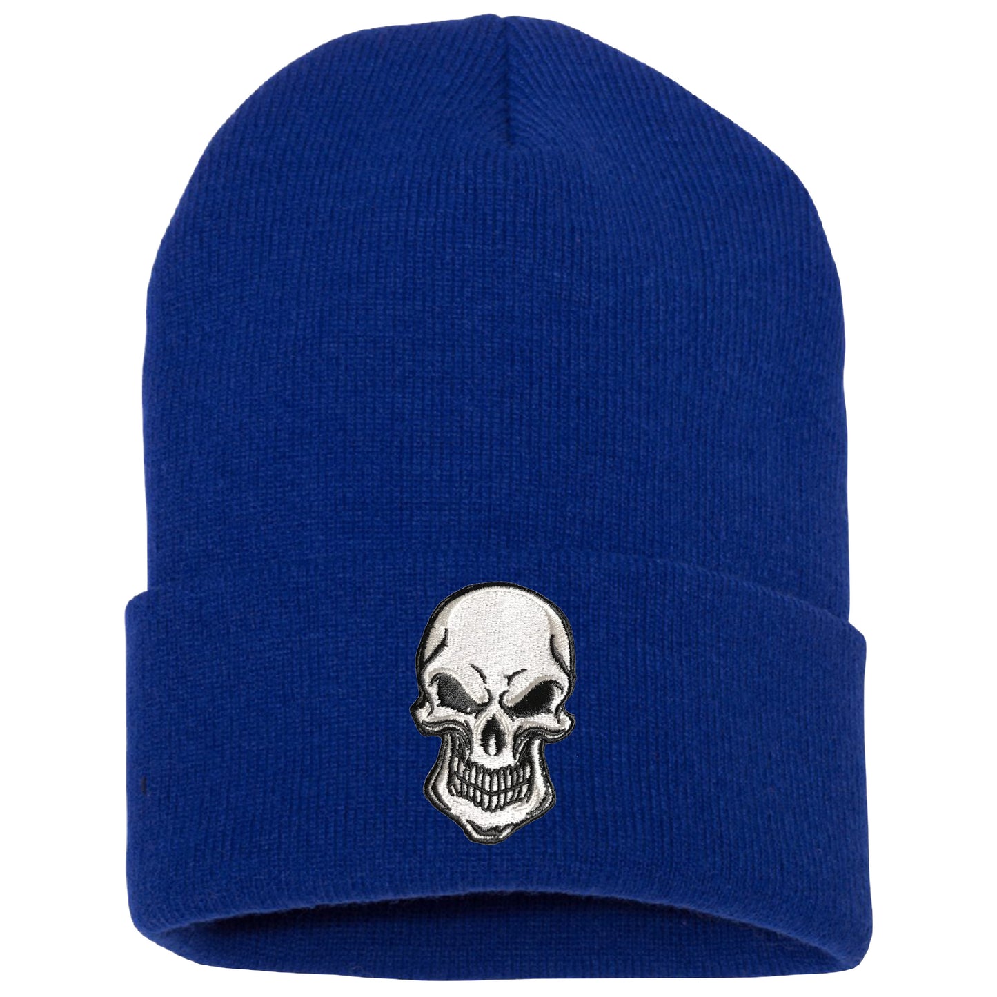 Embroidered Skull Beanie, Hat, Cuffed Beanie